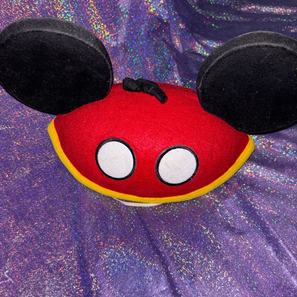 Disney Parks Mickey Mouse Red Pants Ears Tail Hat